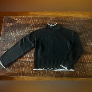 GAP Black Sweater with White Accents